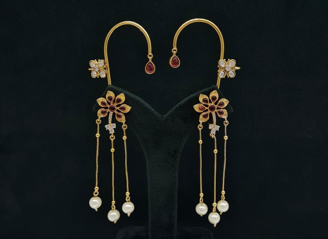 Maximalist Earcuff 08078 - KRISHNA'S SWETA JEWELLERY
