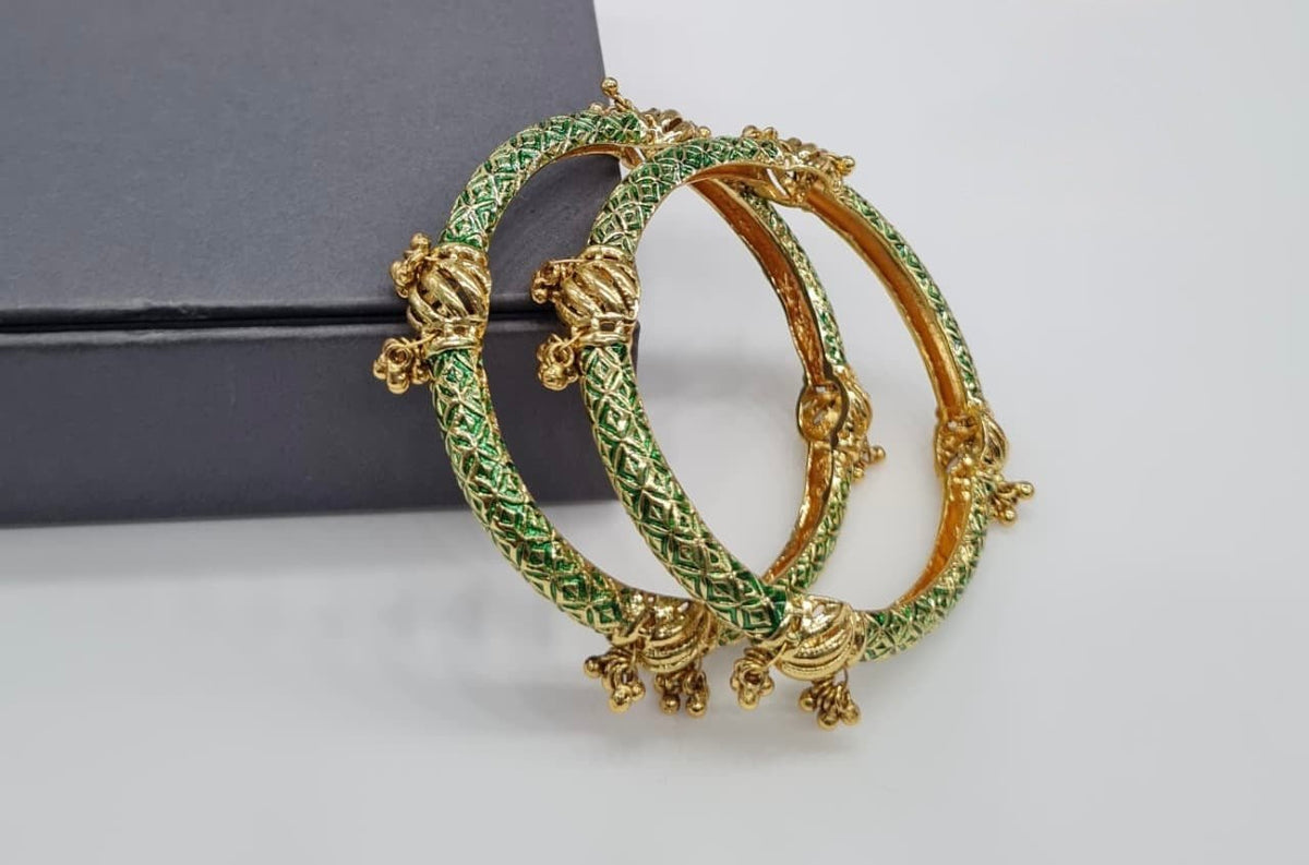 Meena Bangles 05923 - KRISHNA'S SWETA JEWELLERY