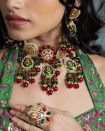 Meenakari Choker 07236 - KRISHNA'S SWETA JEWELLERY