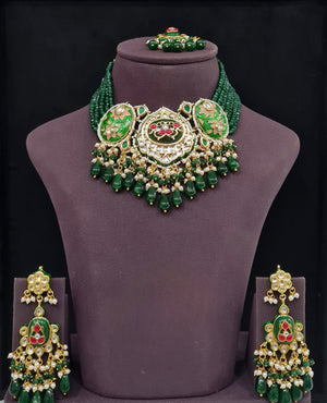 Meenakari Necklace 10706 - KRISHNA'S SWETA JEWELLERY