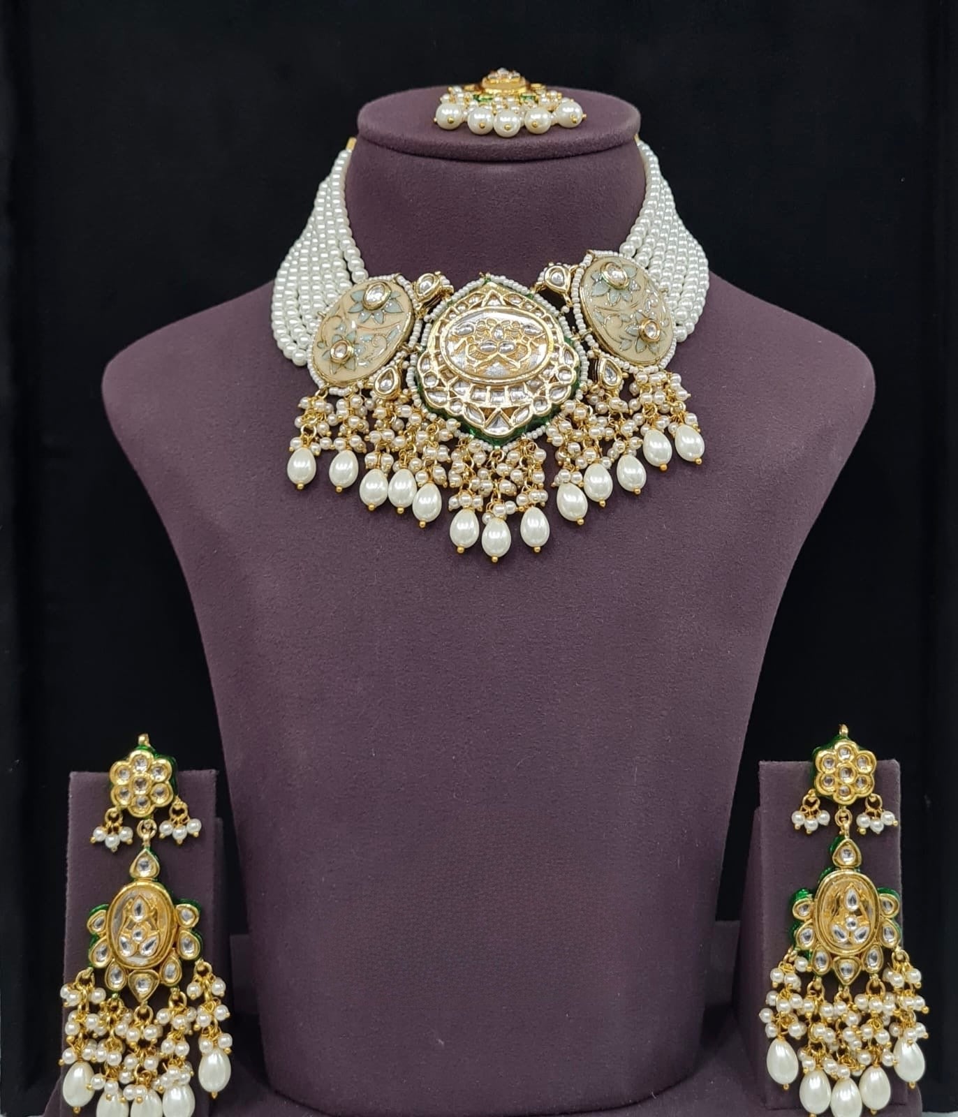 Meenakari Necklace 10706 - KRISHNA'S SWETA JEWELLERY