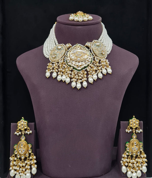 Meenakari Necklace 10706 - KRISHNA'S SWETA JEWELLERY
