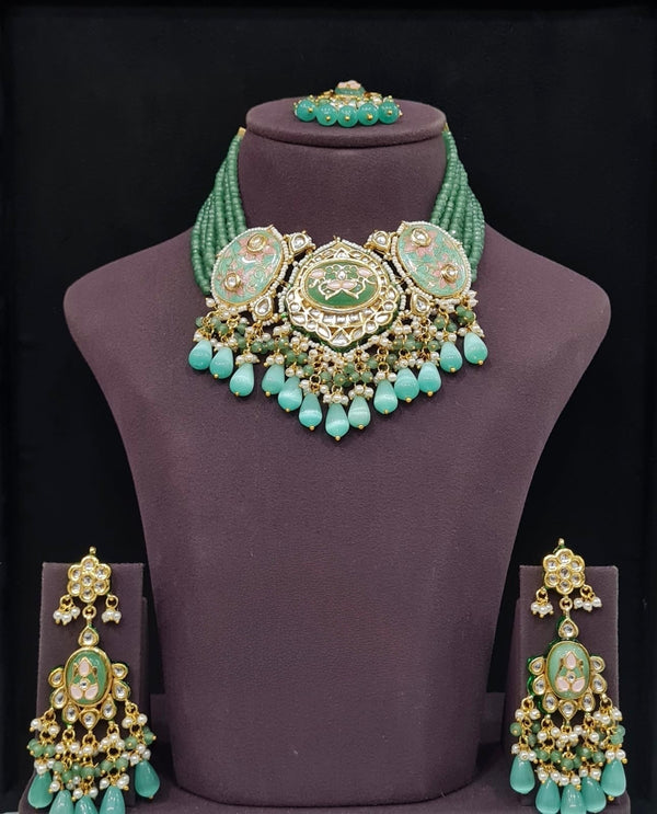 Meenakari Necklace 10706 - KRISHNA'S SWETA JEWELLERY