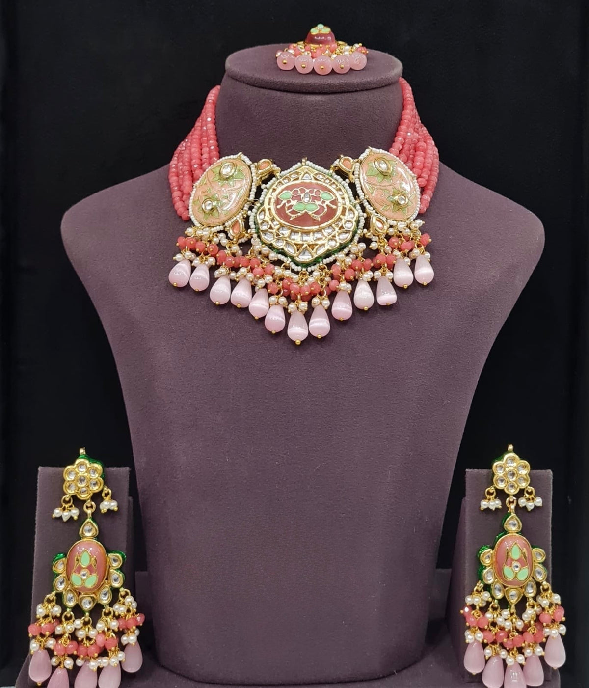 Meenakari Necklace 10706 - KRISHNA'S SWETA JEWELLERY