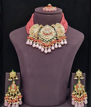 Meenakari Necklace 10706 - KRISHNA'S SWETA JEWELLERY