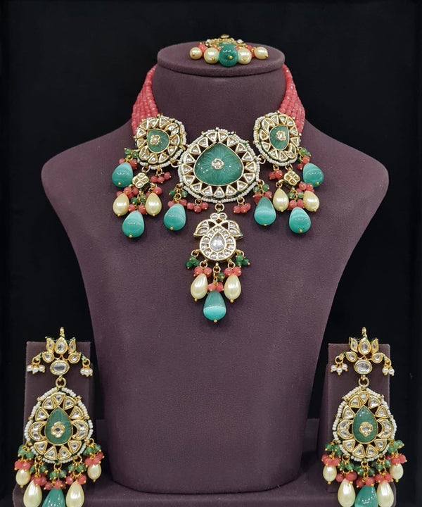 Meenakari Necklace 10707 - KRISHNA'S SWETA JEWELLERY