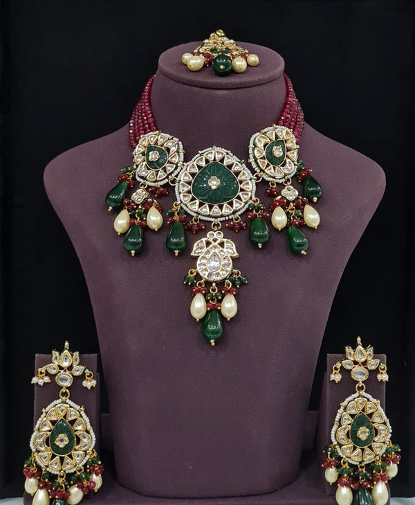 Meenakari Necklace 10707 - KRISHNA'S SWETA JEWELLERY