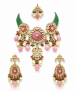 Meenakari Necklace 10707 - KRISHNA'S SWETA JEWELLERY