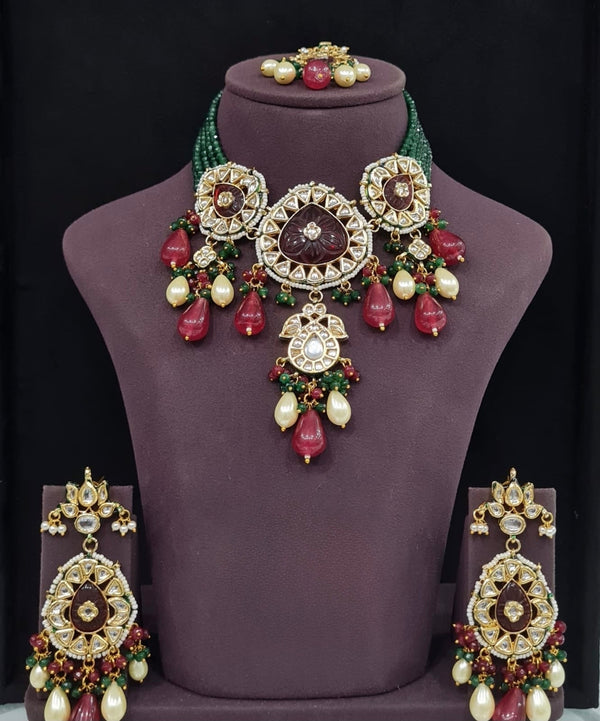 Meenakari Necklace 10707 - KRISHNA'S SWETA JEWELLERY