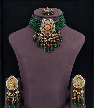 Meenakari Necklace 10749 - KRISHNA'S SWETA JEWELLERY