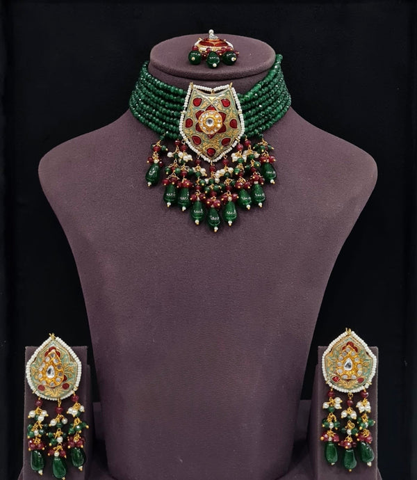 Meenakari Necklace 10749 - KRISHNA'S SWETA JEWELLERY