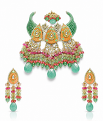 Meenakari Necklace 10963 - KRISHNA'S SWETA JEWELLERY