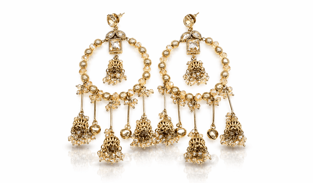 Mehendi Earrings 09537 - KRISHNA'S SWETA JEWELLERY