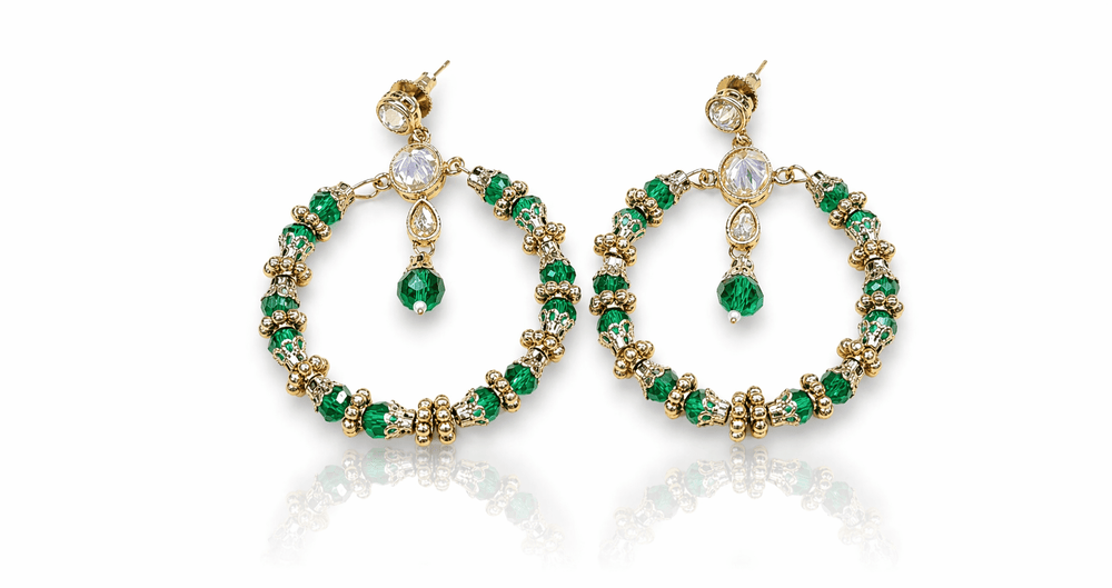 Mehendi Earrings 09538 - KRISHNA'S SWETA JEWELLERY