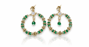 Mehendi Earrings 09538 - KRISHNA'S SWETA JEWELLERY