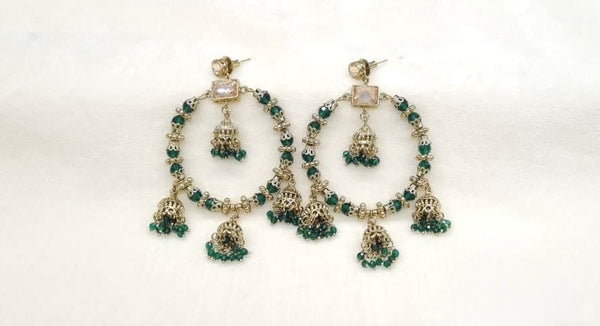 Mehendi Earrings 09556 - KRISHNA'S SWETA JEWELLERY