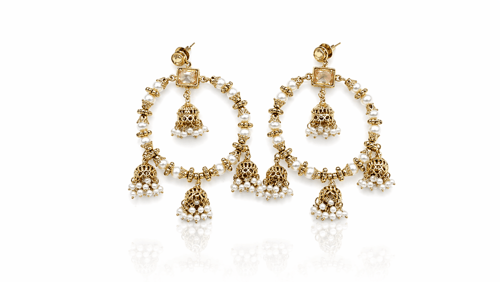 Mehendi Earrings 09556 - KRISHNA'S SWETA JEWELLERY