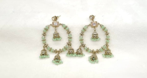Mehendi Earrings 09556 - KRISHNA'S SWETA JEWELLERY
