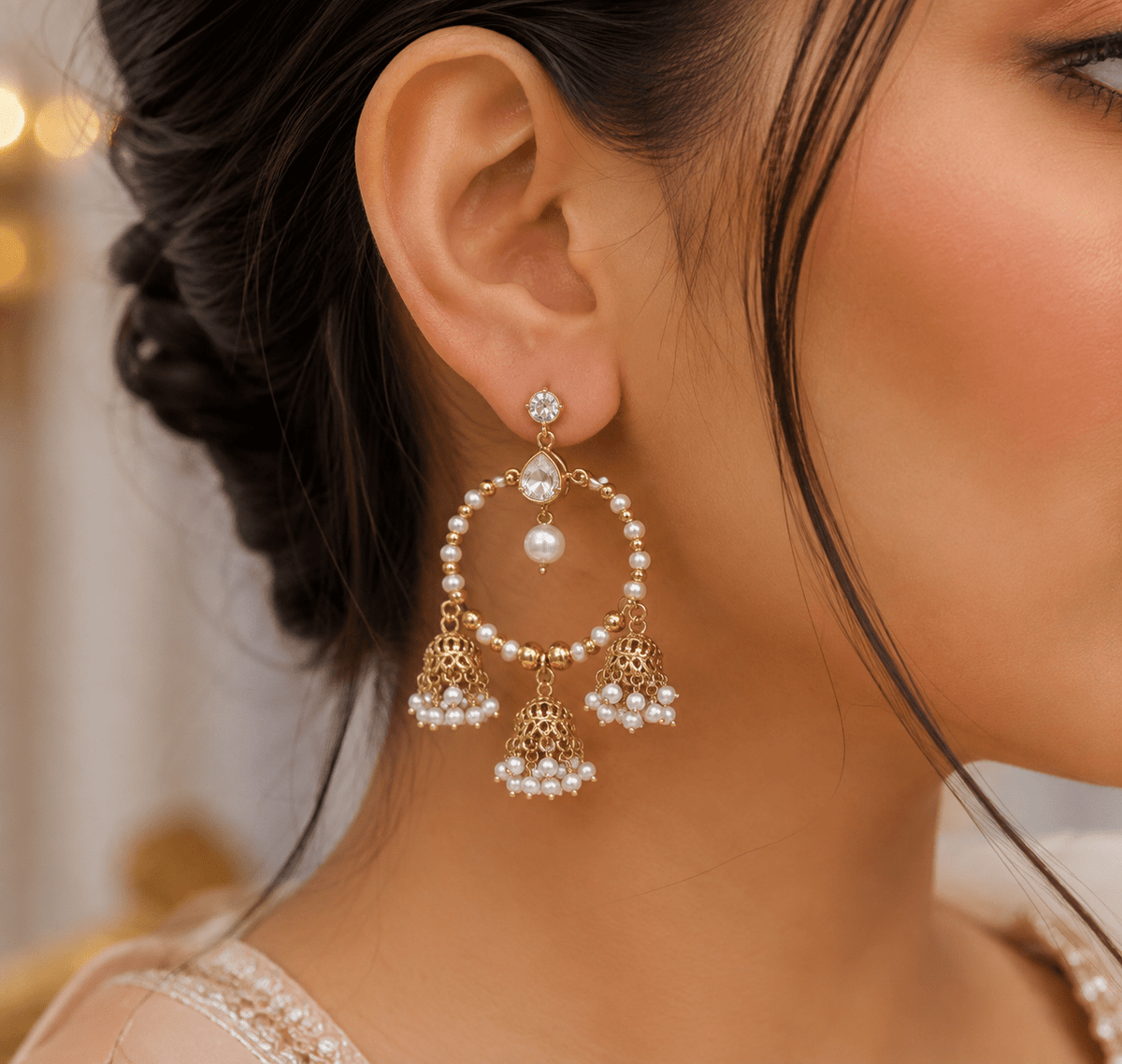Mehendi Earrings 09557 - KRISHNA'S SWETA JEWELLERY