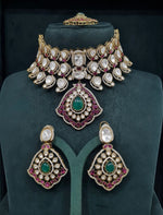 Moissanite Bride Set 06745 - KRISHNA'S SWETA JEWELLERY