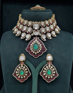 Moissanite Bride Set 06745 - KRISHNA'S SWETA JEWELLERY