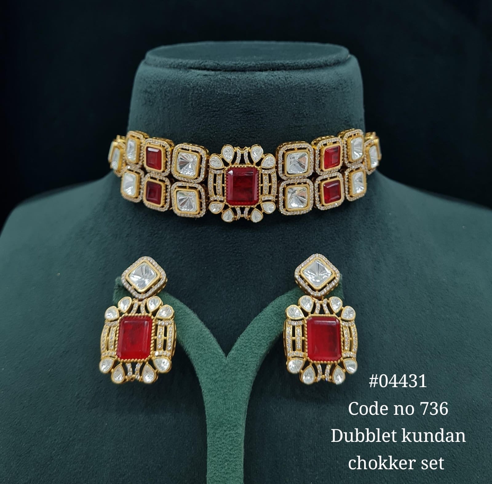 Moissanite Choker 04431 - KRISHNA'S SWETA JEWELLERY