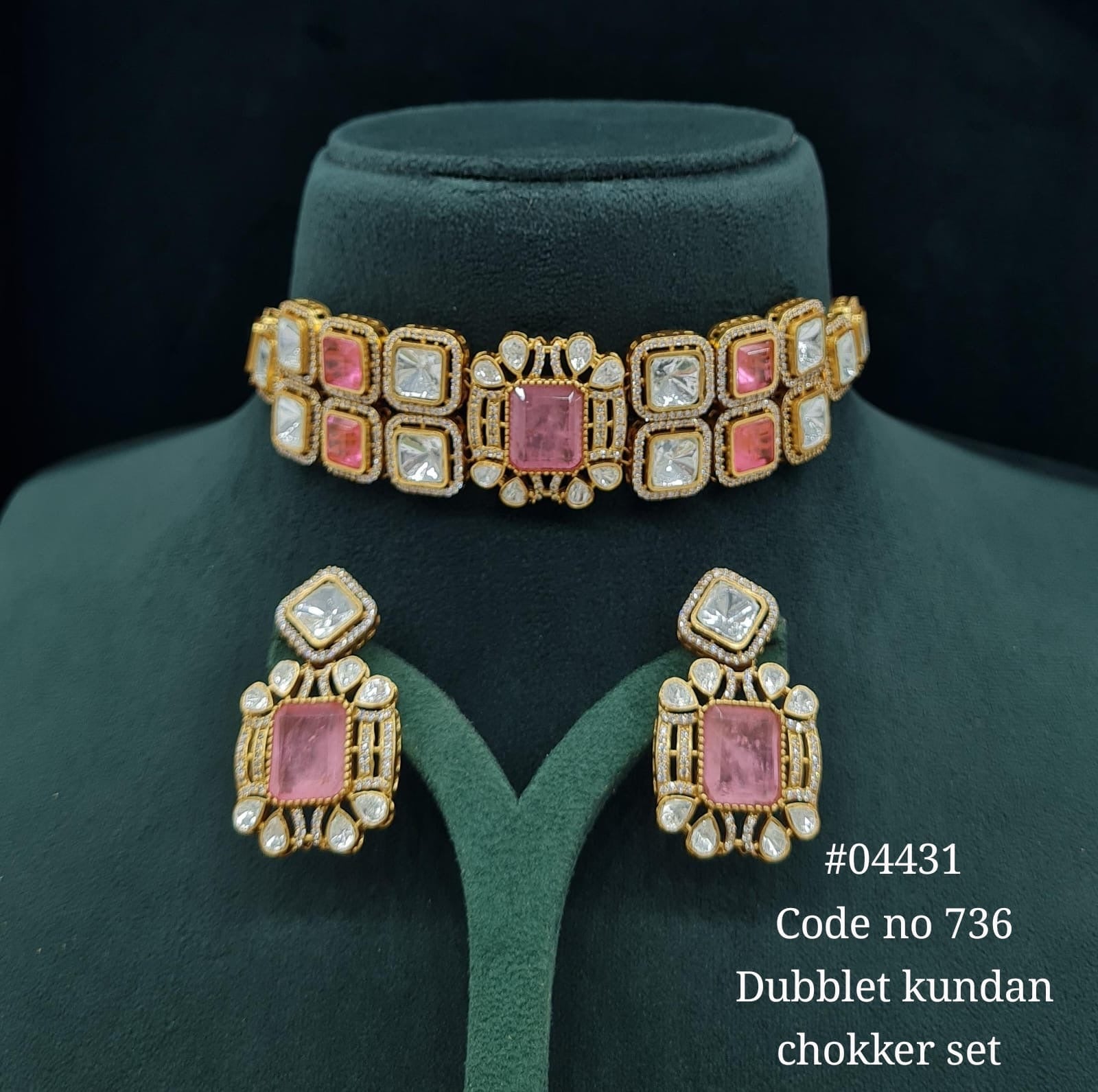 Moissanite Choker 04431 - KRISHNA'S SWETA JEWELLERY