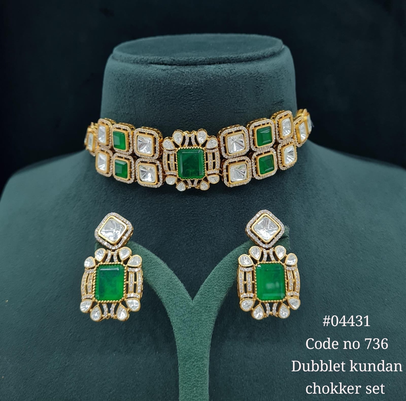 Moissanite Choker 04431 - KRISHNA'S SWETA JEWELLERY