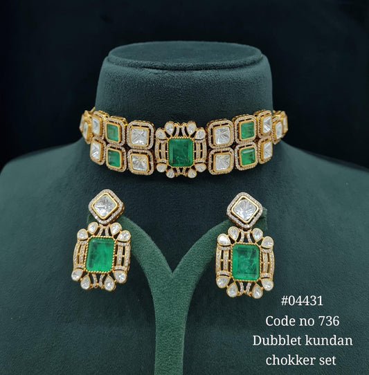 Moissanite Choker 04431 - KRISHNA'S SWETA JEWELLERY