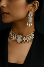 Moissanite Choker 04639 - KRISHNA'S SWETA JEWELLERY