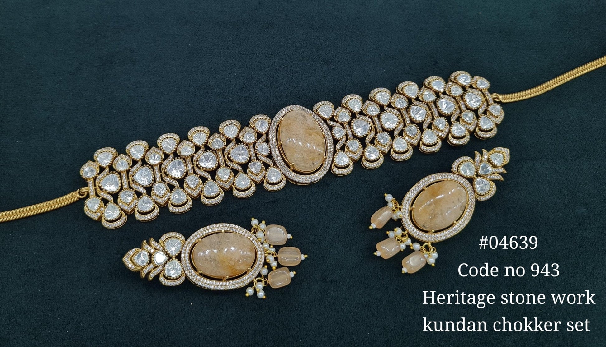 Moissanite Choker 04639 - KRISHNA'S SWETA JEWELLERY