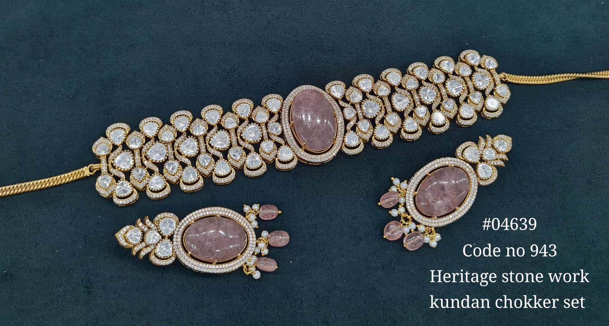 Moissanite Choker 04639 - KRISHNA'S SWETA JEWELLERY