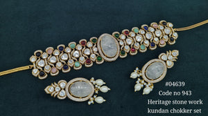 Moissanite Choker 04639 - KRISHNA'S SWETA JEWELLERY