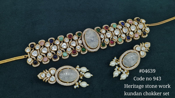 Moissanite Choker 04639 - KRISHNA'S SWETA JEWELLERY