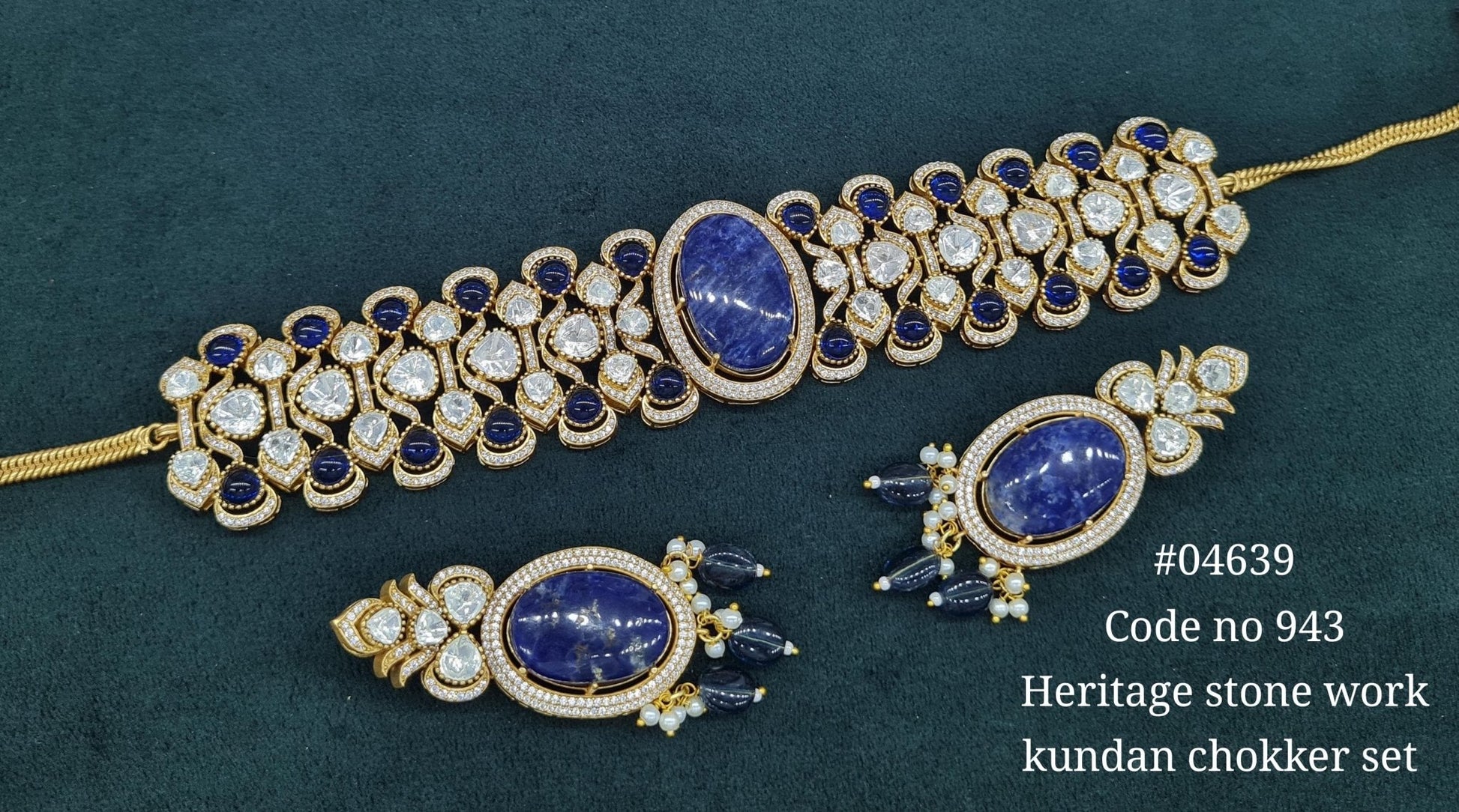 Moissanite Choker 04639 - KRISHNA'S SWETA JEWELLERY