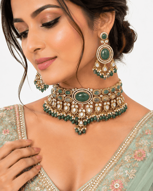 Moissanite Choker 04640 - KRISHNA'S SWETA JEWELLERY