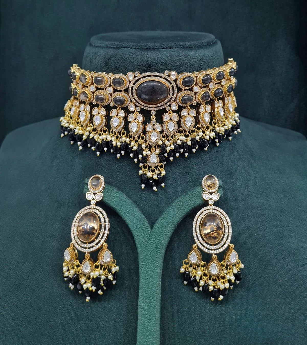 Moissanite Choker 04640 - KRISHNA'S SWETA JEWELLERY