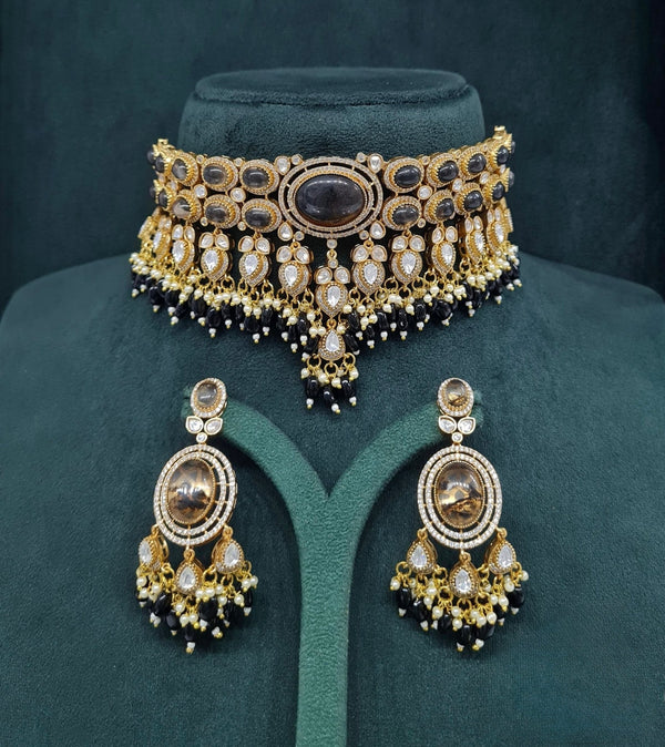 Moissanite Choker 04640 - KRISHNA'S SWETA JEWELLERY