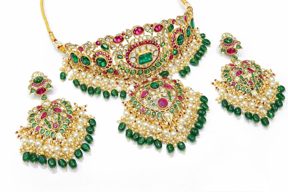 Moissanite Choker 07973 - KRISHNA'S SWETA JEWELLERY