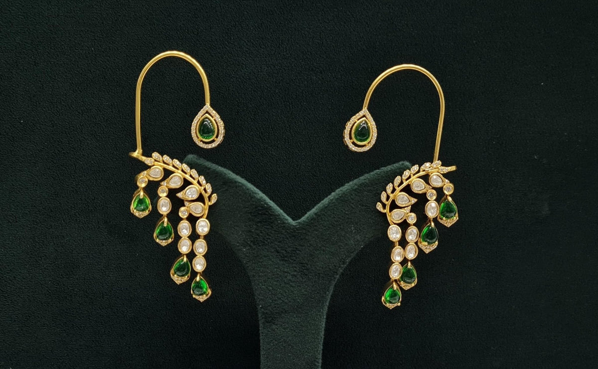 Moissanite Earcuff 08563 - KRISHNA'S SWETA JEWELLERY