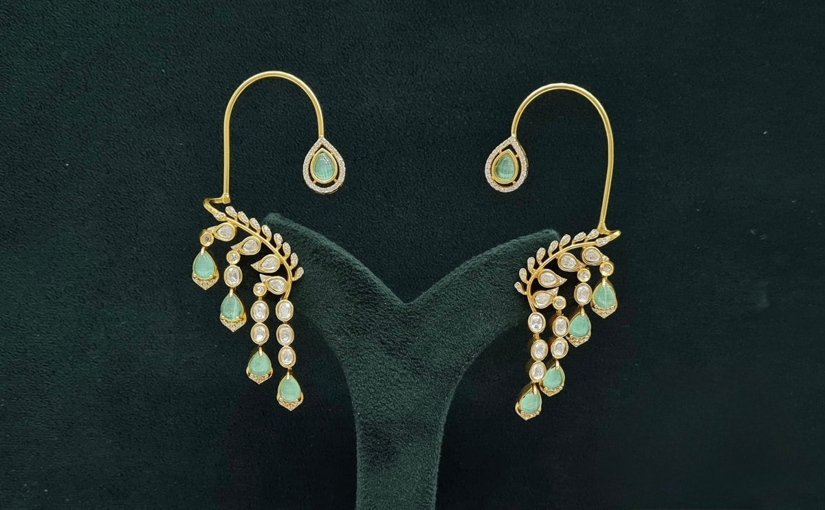 Moissanite Earcuff 08563 - KRISHNA'S SWETA JEWELLERY