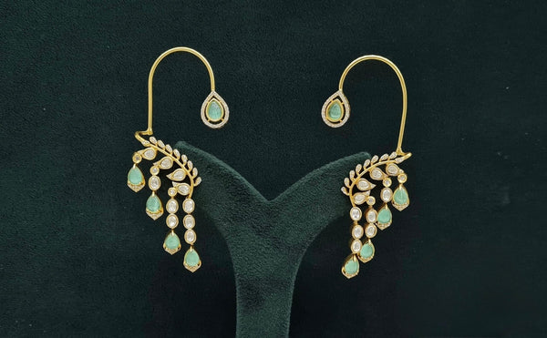 Moissanite Earcuff 08563 - KRISHNA'S SWETA JEWELLERY