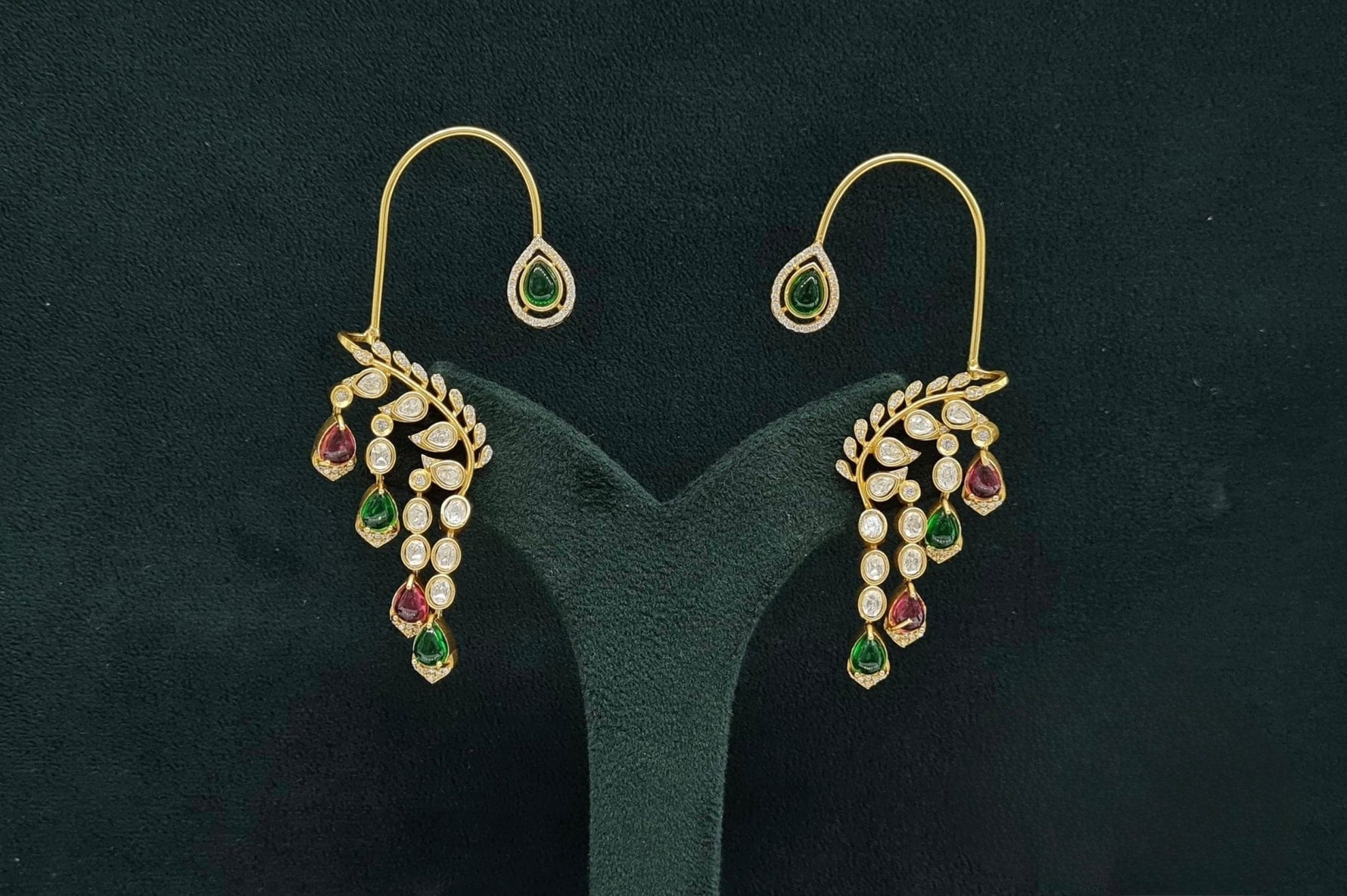 Moissanite Earcuff 08563 - KRISHNA'S SWETA JEWELLERY
