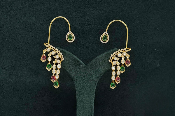 Moissanite Earcuff 08563 - KRISHNA'S SWETA JEWELLERY