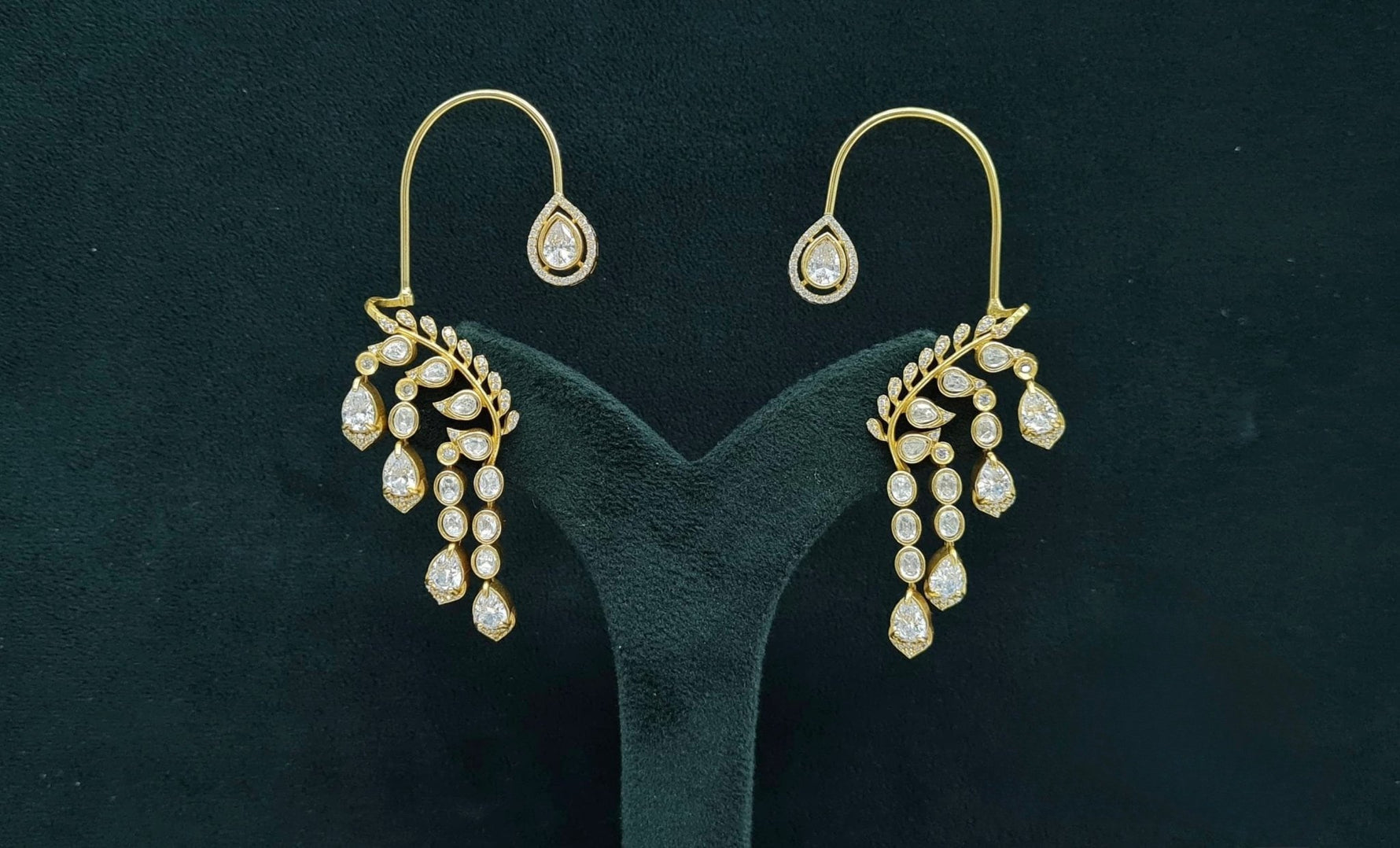 Moissanite Earcuff 08563 - KRISHNA'S SWETA JEWELLERY