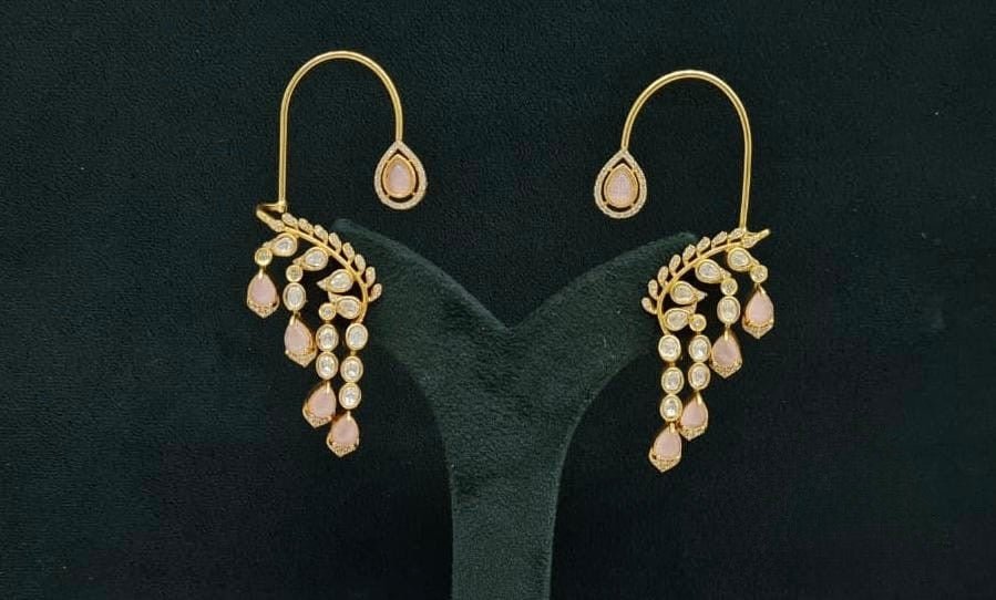 Moissanite Earcuff 08563 - KRISHNA'S SWETA JEWELLERY