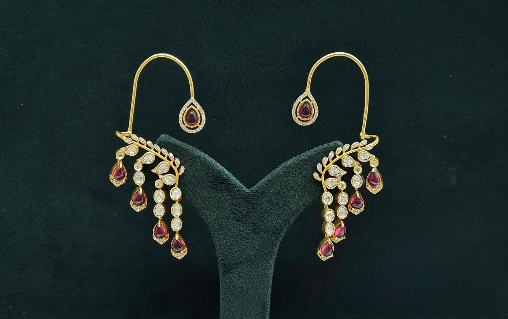 Moissanite Earcuff 08563 - KRISHNA'S SWETA JEWELLERY