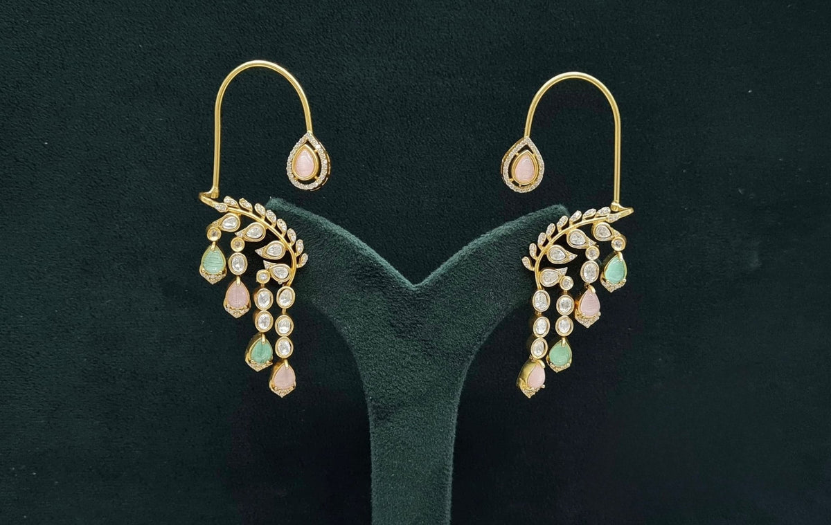 Moissanite Earcuff 08563 - KRISHNA'S SWETA JEWELLERY