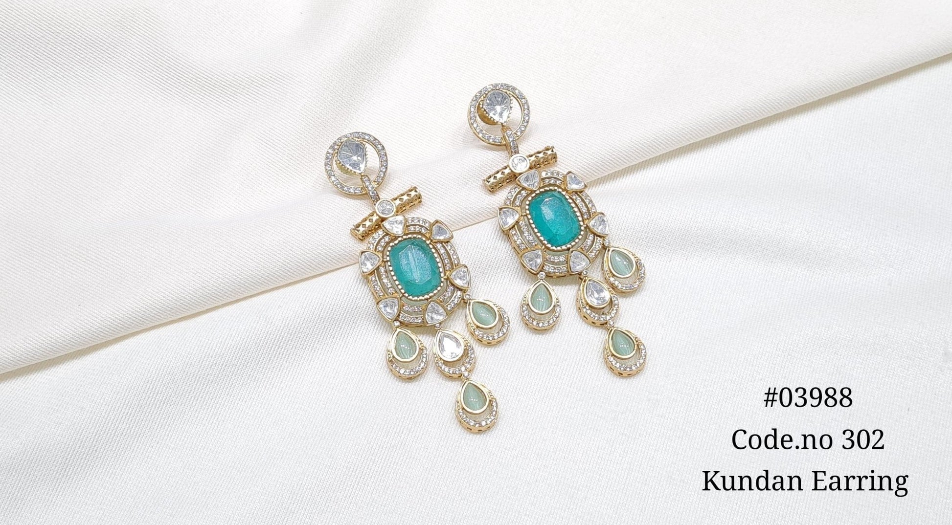 Moissanite Earrings 03988 - KRISHNA'S SWETA JEWELLERY