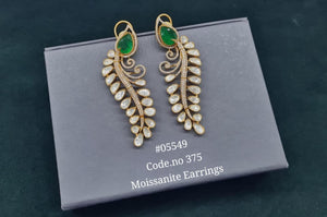 Moissanite Earrings 05549 - KRISHNA'S SWETA JEWELLERY